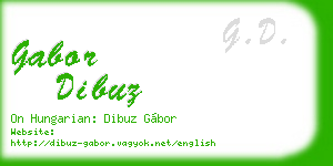 gabor dibuz business card