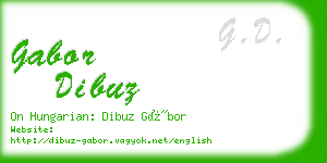 gabor dibuz business card